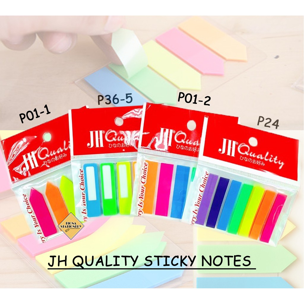 JH Quality PVC Sticky Notes 100's ( 5 in 1/set ) | Shopee Malaysia