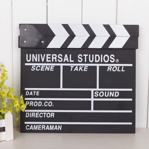 Movie Clapper Board, Wooden Director Scene Clapperboard TV Film Action ...