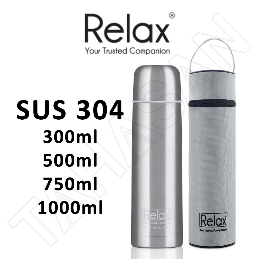Relax Stainless Steel Thermal Flask Vacuum Bottle Thermos SUS 304 [Free