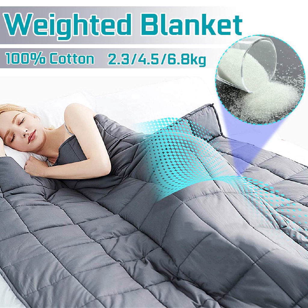 Weighted Blanket for Adult Decompression Sleep Aid Pressure Sleeping Gravity Blanket Throw Bed