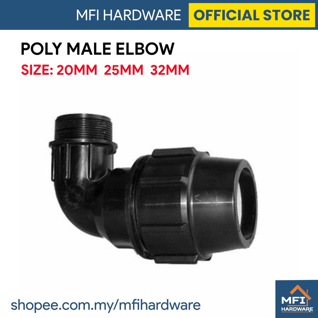 POLY MALE ELBOW 20MM /25MM /32MM | Shopee Malaysia