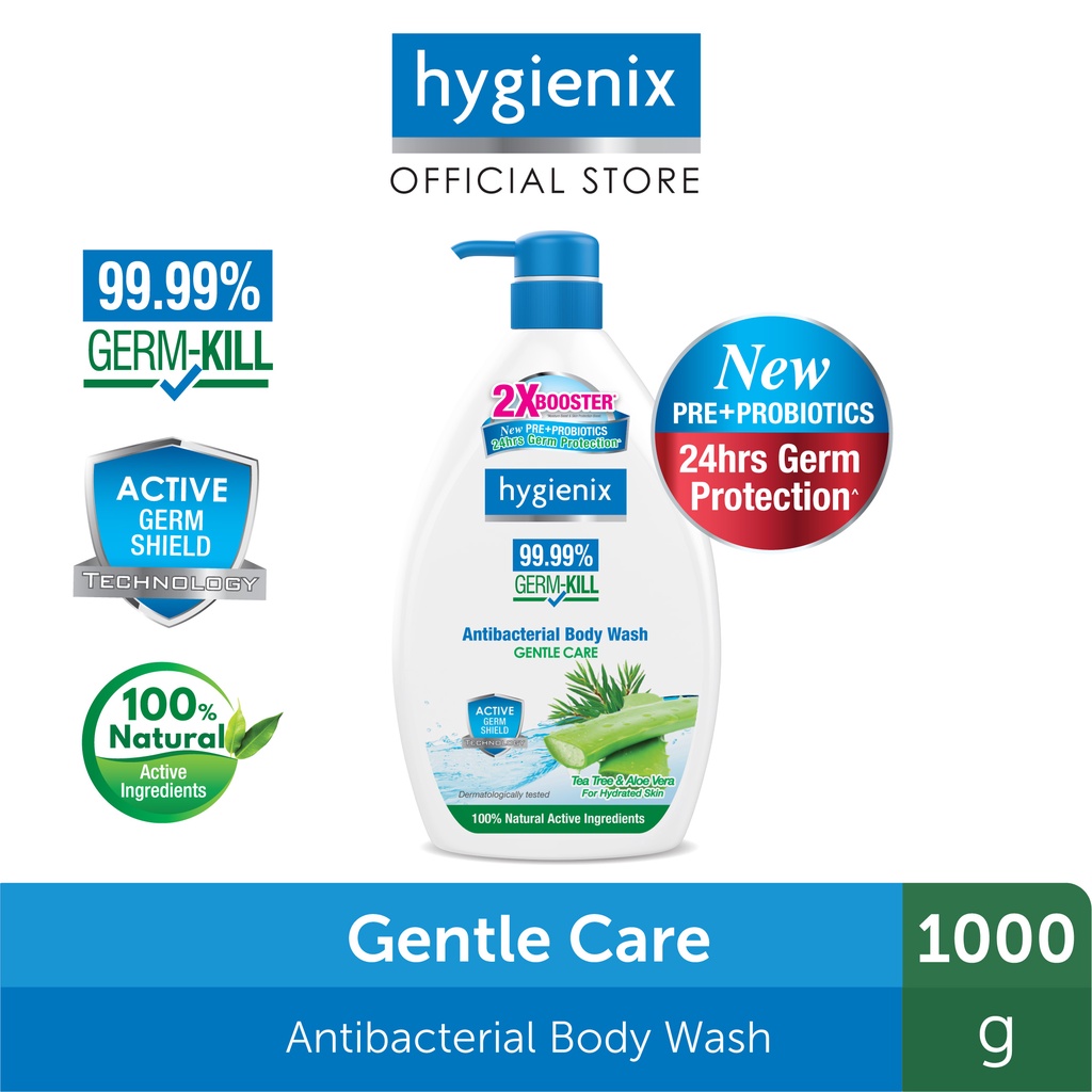 Hygienix Antibacterial Body Wash Gentle Care Pre & Probiotics (1000g ...