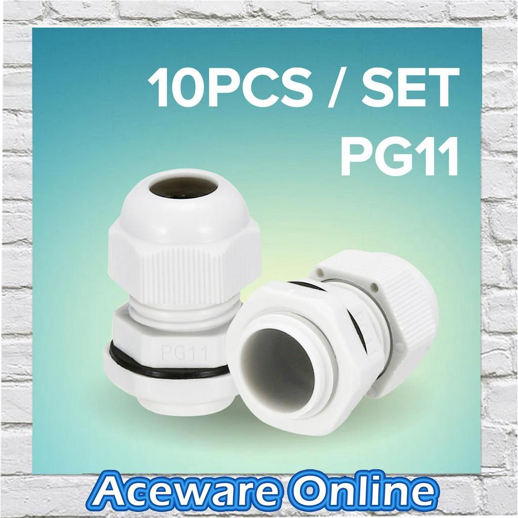 10PCS / SET PG11 NYLON CABLE GLAND / PG THREAD CABLE GLAND ADJUSTABLE