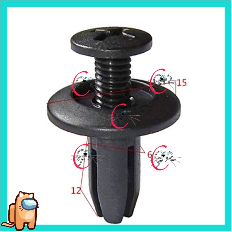 SMALL BUMPER CLIP (1PC) OEM PERODUA MYVI VIVA AXIA BEZZA ALZA FENDER