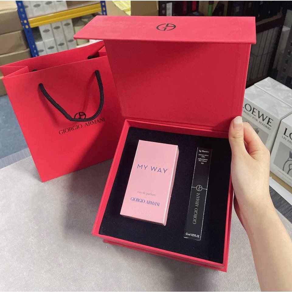 GIORGIO ARMANI RED BOX -(MY WAY+405) SET WITH PAPER BAG | Shopee Malaysia
