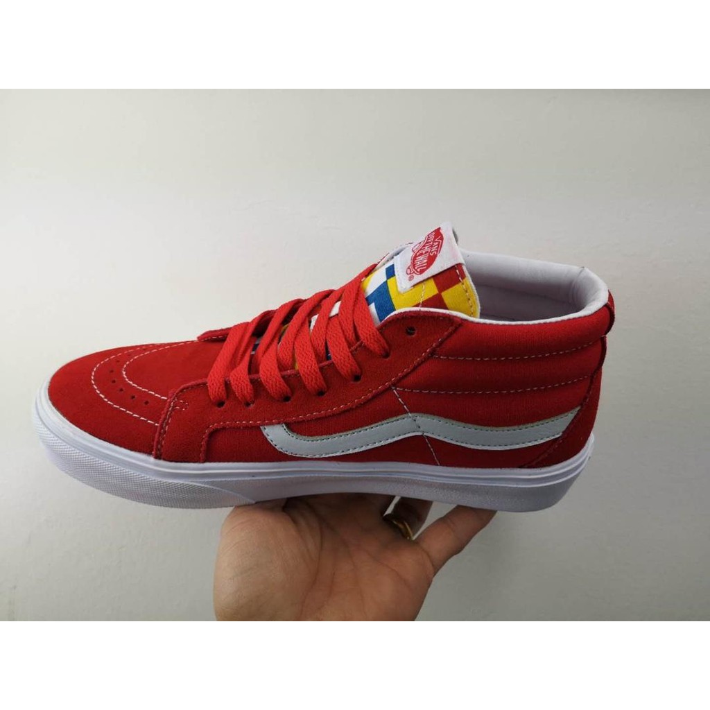 vans high cut red