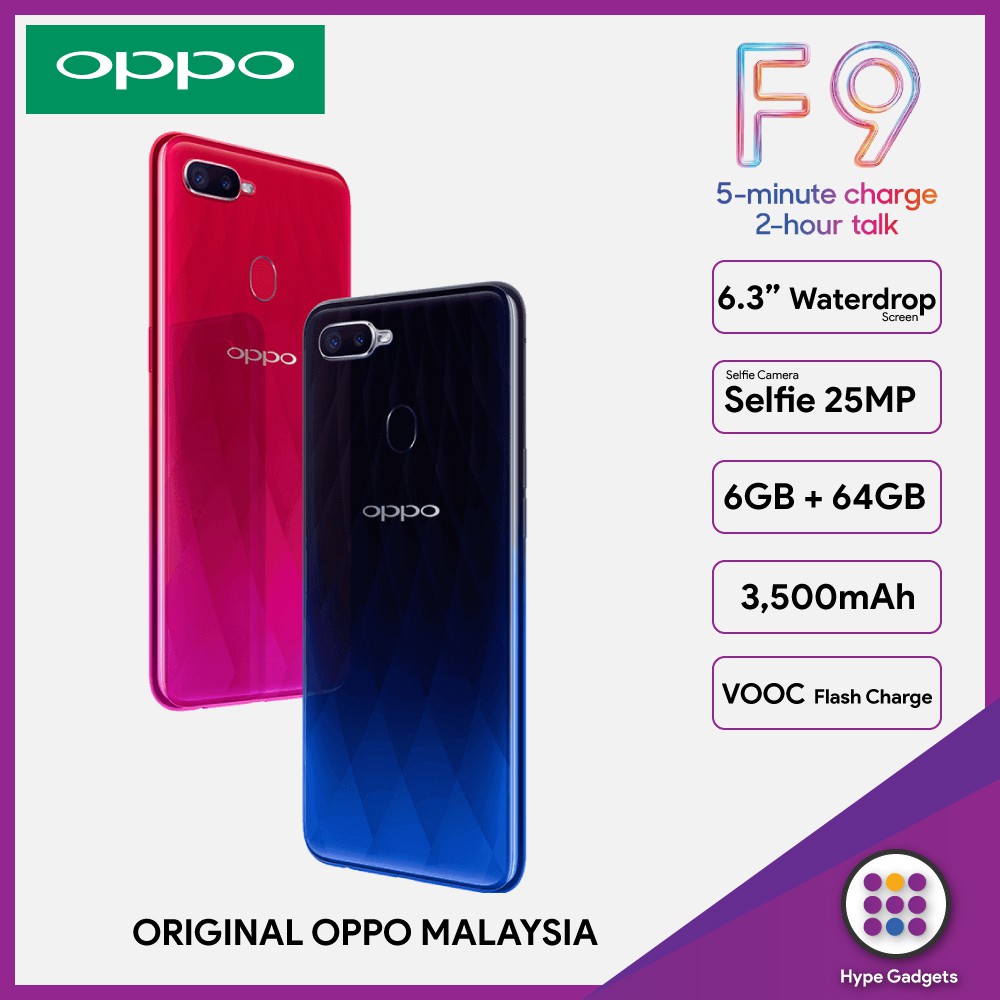 Oppo F9 6GB RAM 64GB ROM Original Oppo Malaysia | Shopee ...