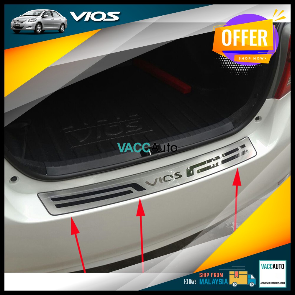 Toyota Vios 2007 - 2012 NCP93 Rear Bumper Protector - Out Car ...