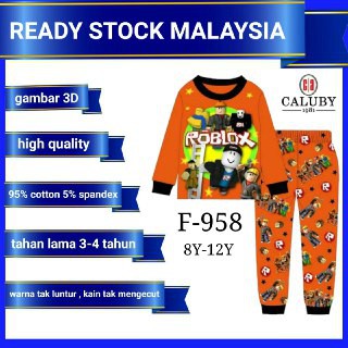 Big Size Roblox Pyjamas Long Sleeve Sleepwear Sets Kids Cartoon Fashion Baju Tidur Nightwear Caluby F 958 Shopee Malaysia - gambar baju di roblox