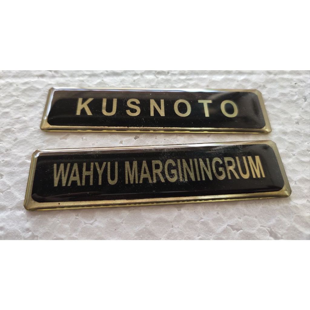 Brass Chest Name Tag Acrylic Chest Name Board Fiber Name Shopee Malaysia