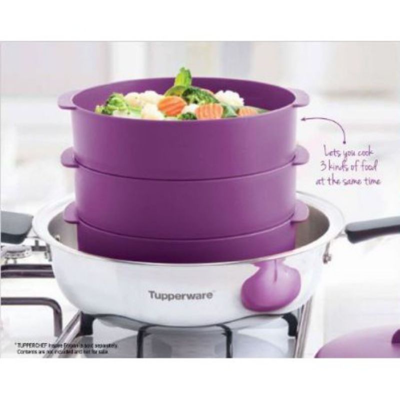 [LIMITED EDITION] TUPPERWARE Steam It (Purple/Red) & Cupcake Silicon