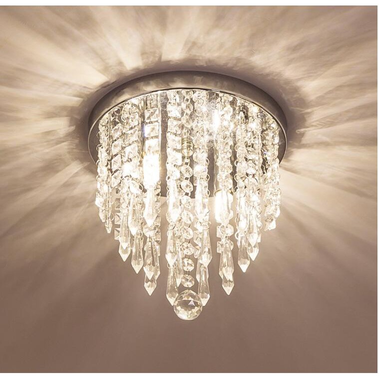 Modern Crystal Chandelier Lighting 2 Light Ceiling Light Pendant Light Fixture For Bedroom Hallway Bathroom Ceiling Lamp