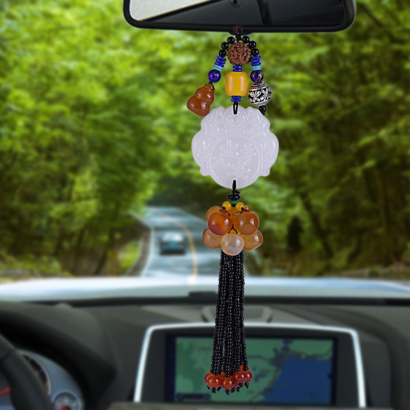 Grade Agate Car Hanging Car Rearview Mirror Decorations Into The