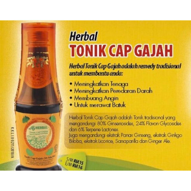 Herbal Tonic Cap Gajah | Shopee Malaysia