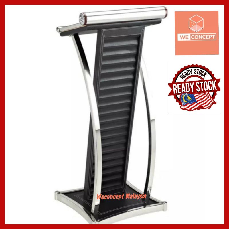 WE Rostrum Stand podium PU Leather Executive Presentation Speaker Stage Reception Lecture Hall Table