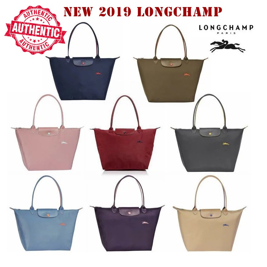 Preorder Authentic Longchamp Le Pliage Nylon 2019 New Medium Long Handle