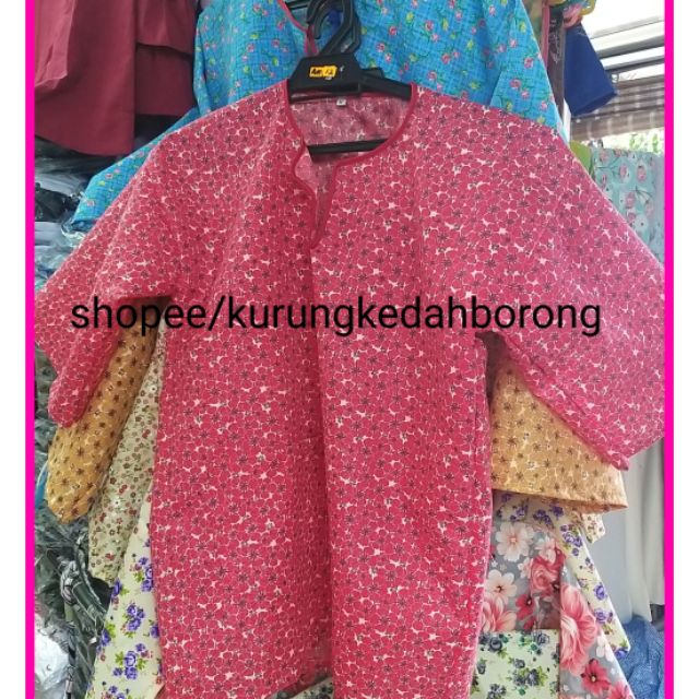 SIZE XXL Baju  Opah Klasik Baju  Kedah  ada Poket  Shopee 