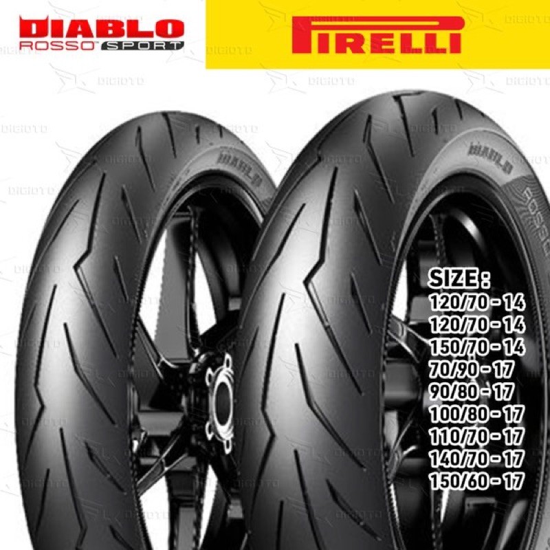 PIRELLI DIABLO ROSSO SPORT TUBELESS TAYAR TIRE TYRE ROSSO ...