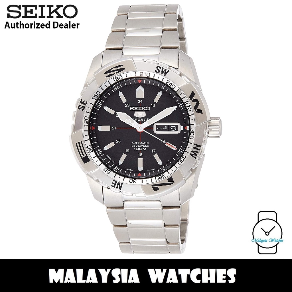Seiko 5 Sports SNZJ05J1 Automatic Made in Japan Black Dial Hardlex Crystal  Glass Stainless Steel Men's Watch | Shopee Malaysia