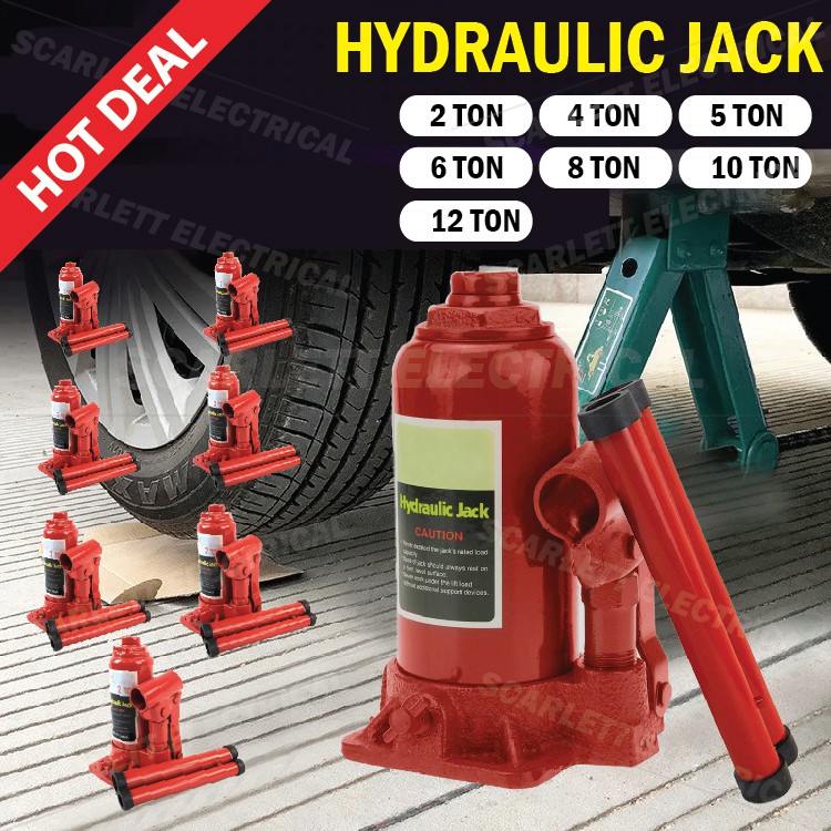 Heavy Duty Hydraulic Bottle Jack Lifting Stand Emergency Vehicle Tool ...