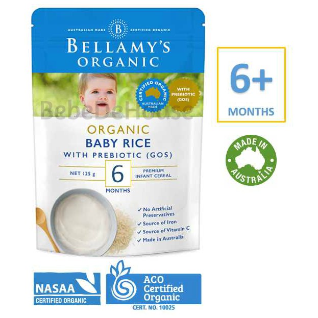 bellamy baby rice 4 month