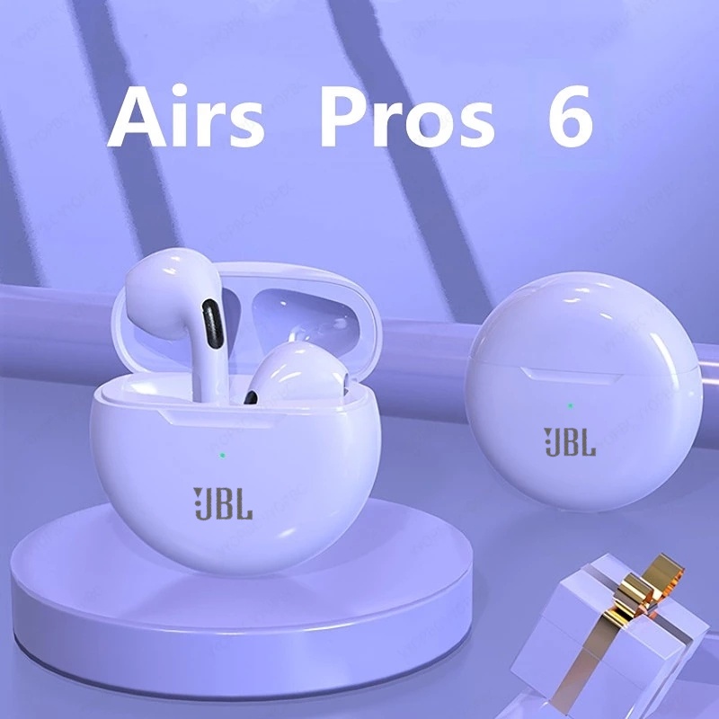 Reliable Durable JBL Air Pro 6 TWS Bluetooth Earphone Wireless Headphone HiFi Bass Game Headset Touch Earbuds