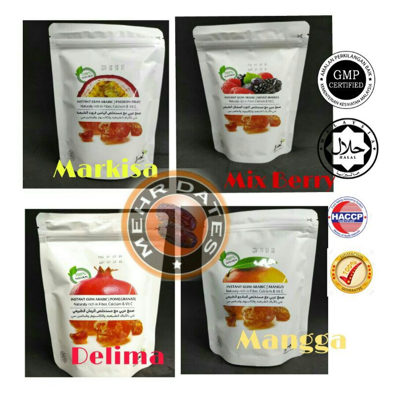 Instant Arabic Gum Viscera Perisa Buah Buahan Arabic Gam Serbuk Powder Viscera Gum Arabic Elnasr Naturia Shopee Malaysia