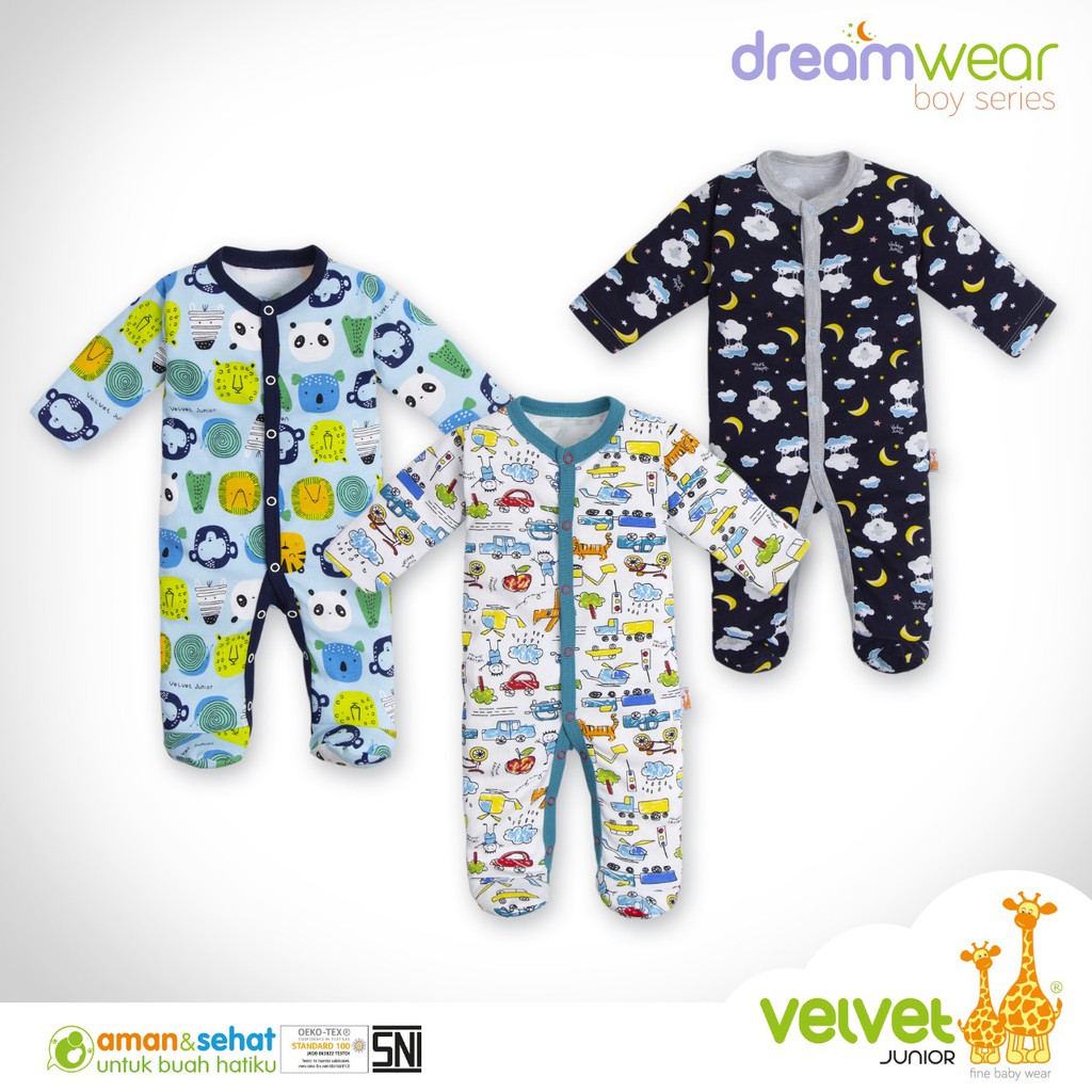 velvet junior sleepsuit