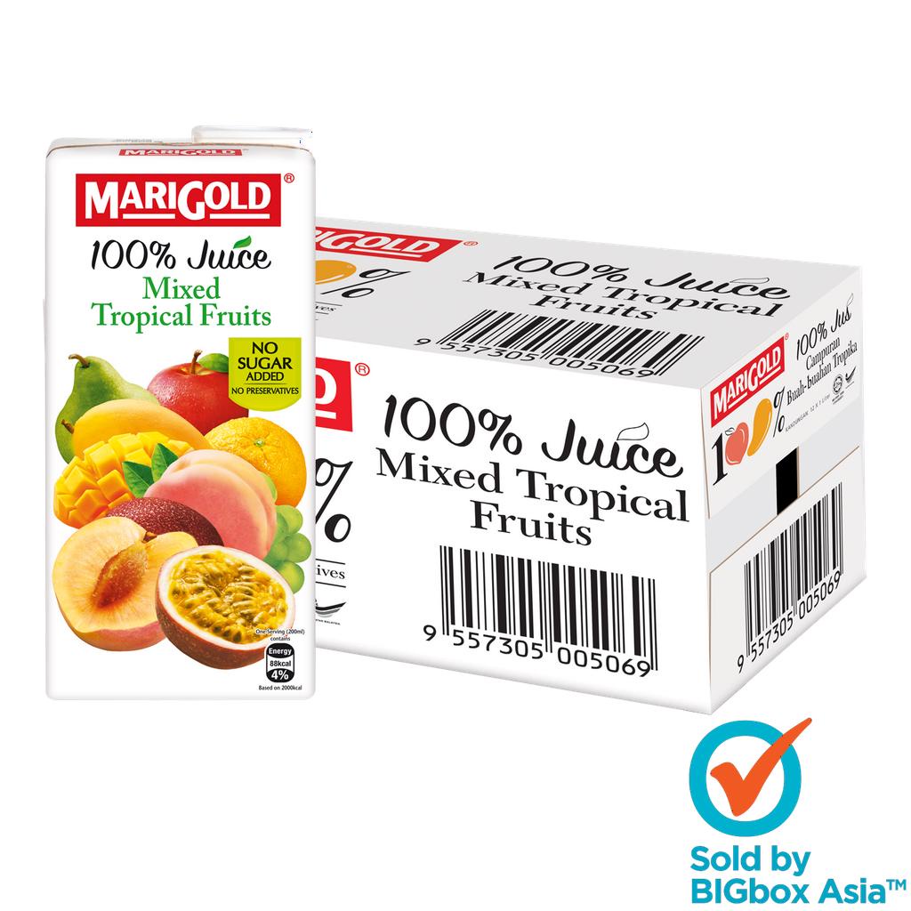 Marigold 100 No Sugar Added Juice 1L Mixed Tropical Fruits Shopee