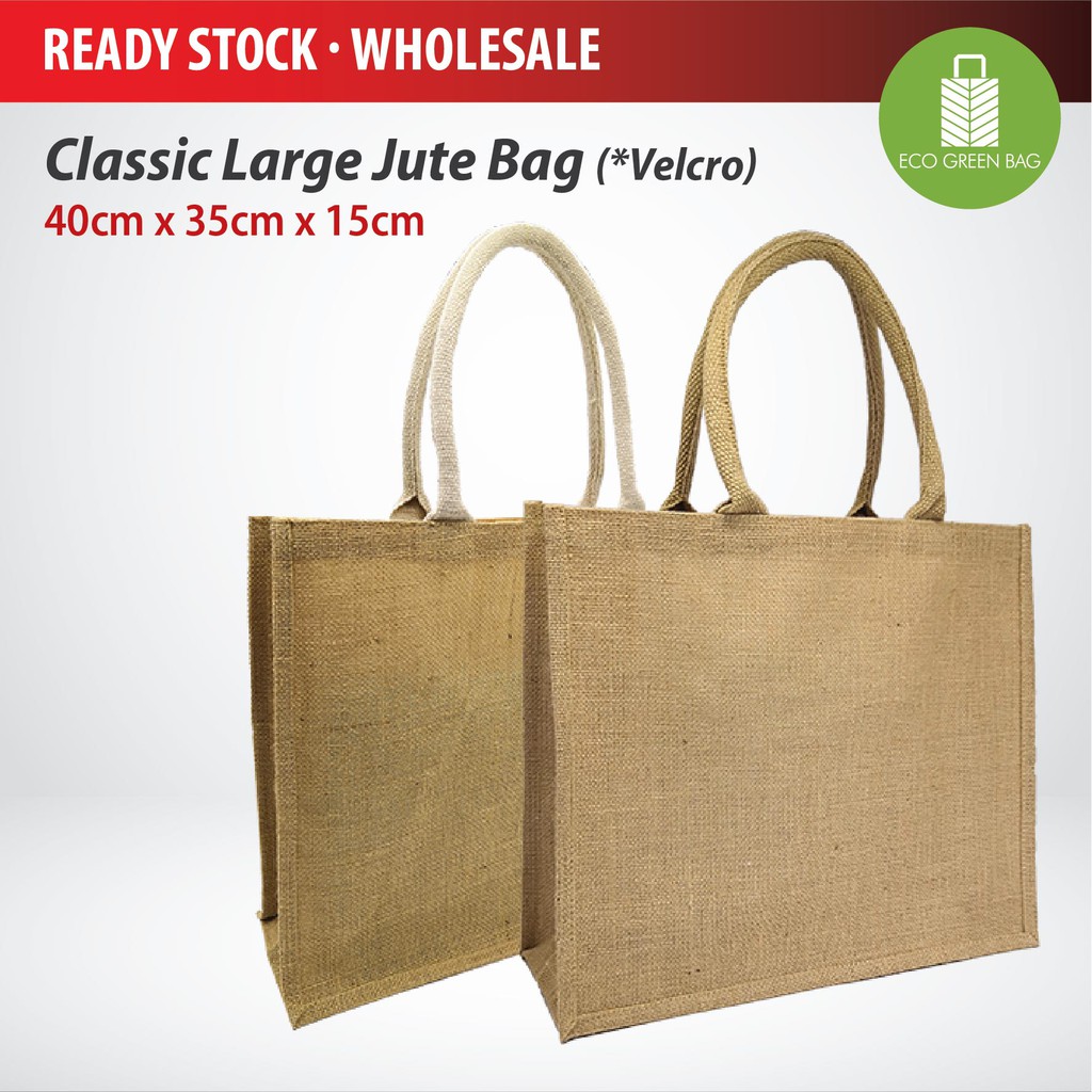 Classic Large Jute Bag A3 Beg Jute Besar Kosong 40cm x 35cm x 15cm ...