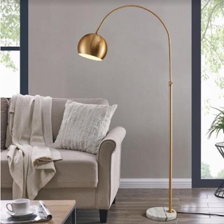 Corian Bowl Head Gold Modern Floor Stand Lamp Lampu  Ruang  