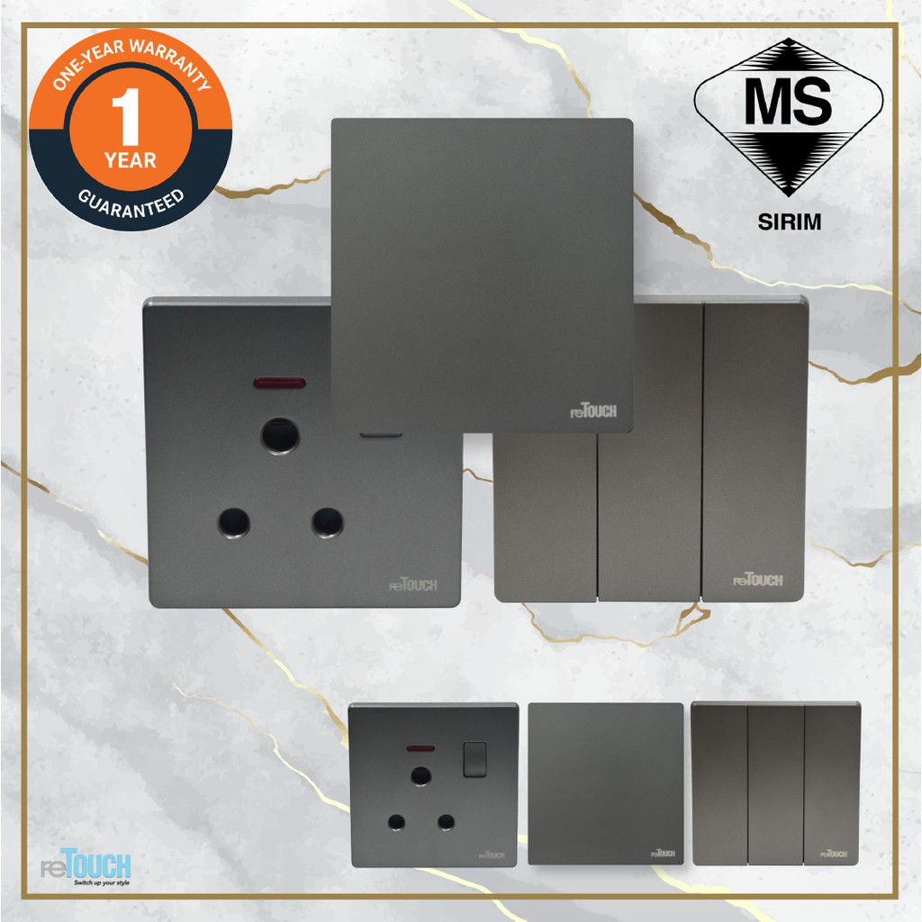 Retouch Ultra Rimless Socket and Wall Switch Slim Modern Switch Design