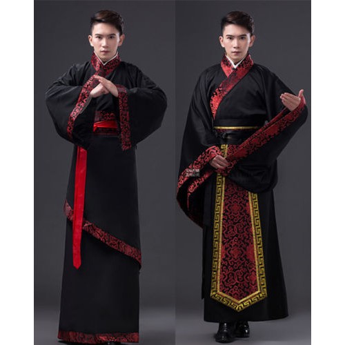 New Chinese Han Clothing Emperor Prince Show Cosplay Suit Robe Costume With Cap