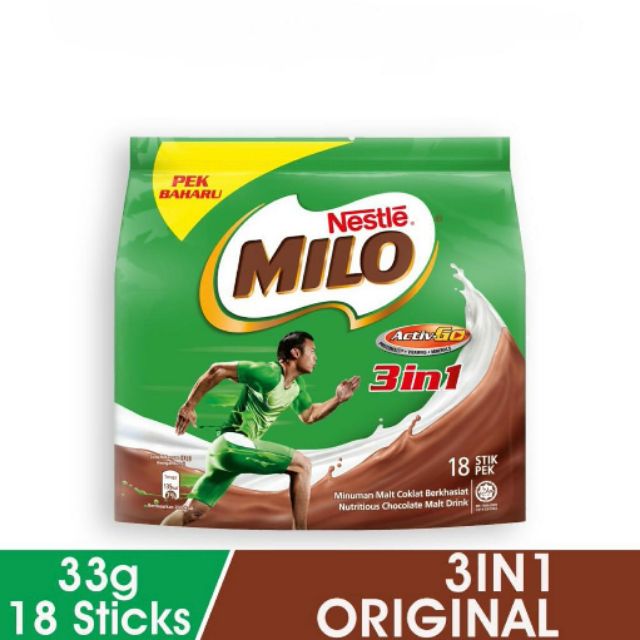 MILO 3 in 1 Activ-Go 18x33g | Shopee Malaysia