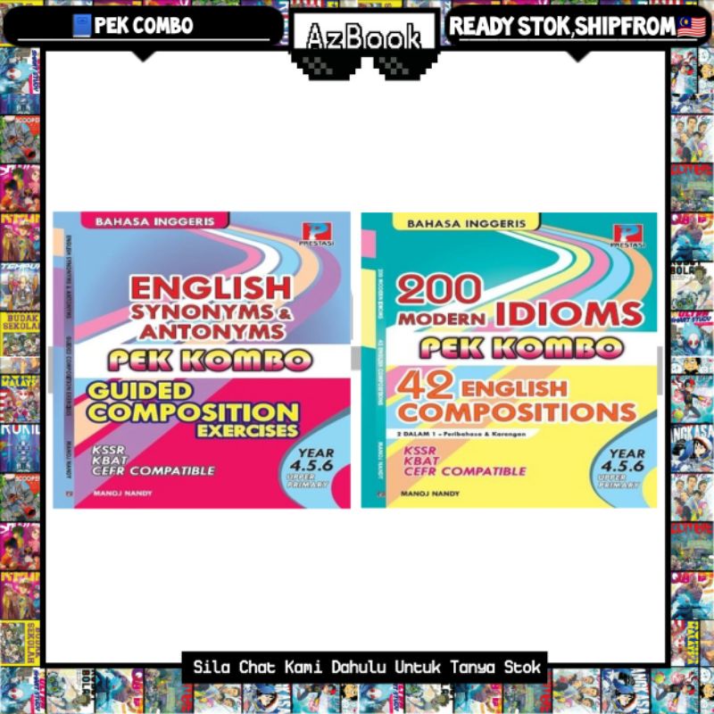 Buku Pek Combo English Synonyms & Antonyms Guided Compositions