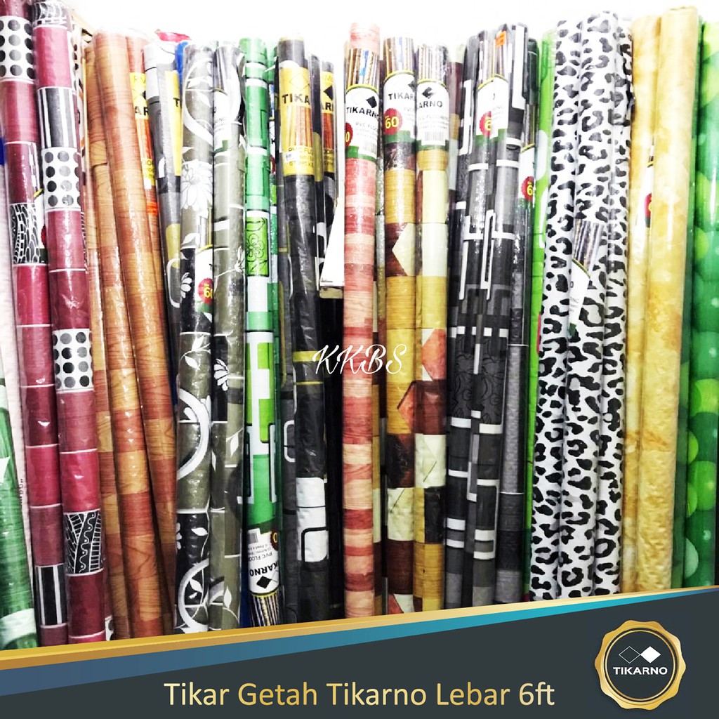 6ft 0 4mm Tikar Getah  PVC Tikarno 6m Gulung Siap Potong 