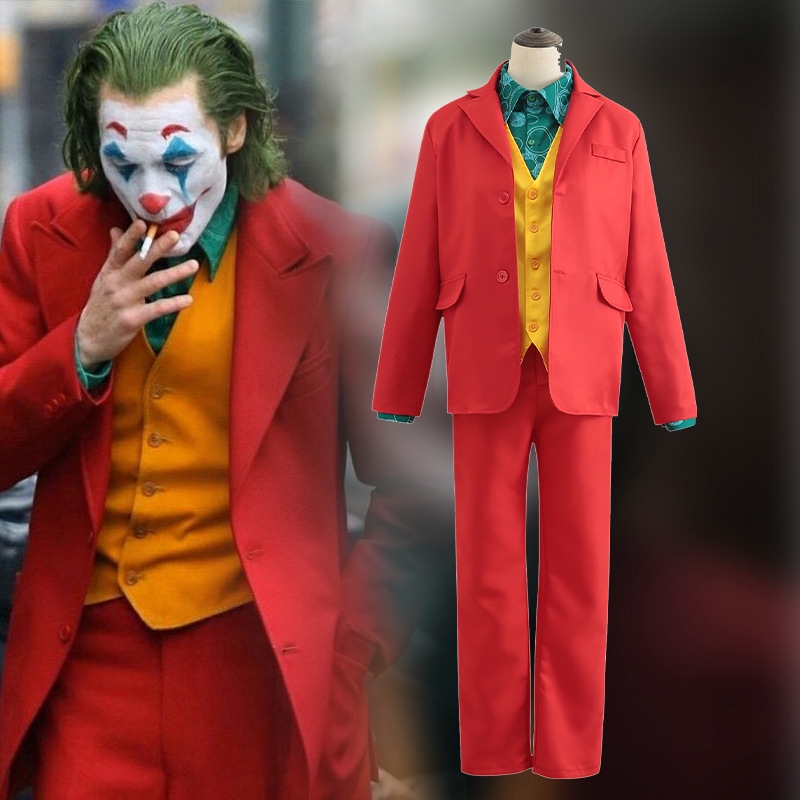 Clothes, Shoes & Accessories 2019Joker Cosplay Costume Clown Halloween  Party Joker Movie Uniform Suit Wig Set KW2748056