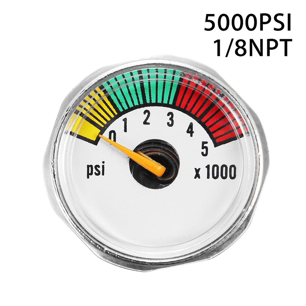 5000 PSI Mini Micro Paintball Air CO2 Tank Pressure Gauge 1/8NPT Threads Shopee Malaysia