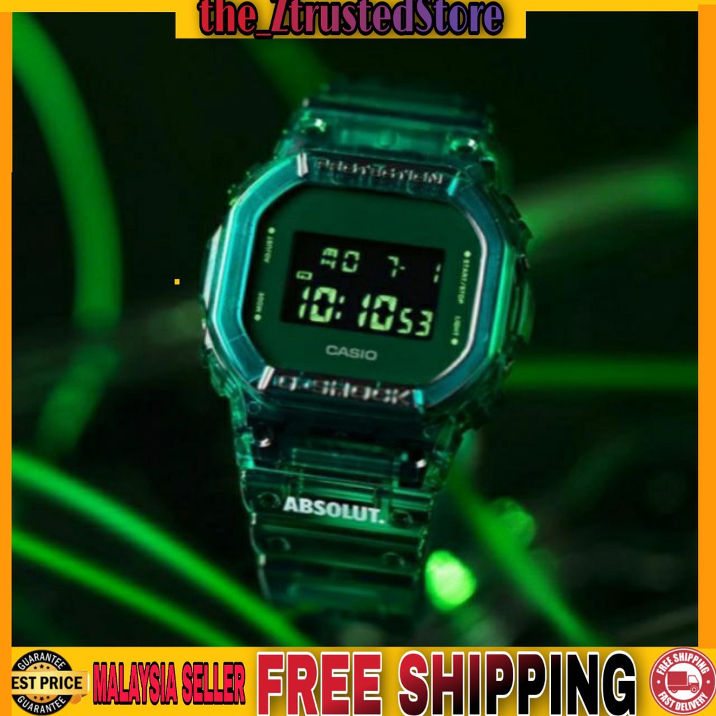 Hot Item Gshock X Absolut Dw5600sb 3prabs Copy 1 1 Premium Shopee Malaysia