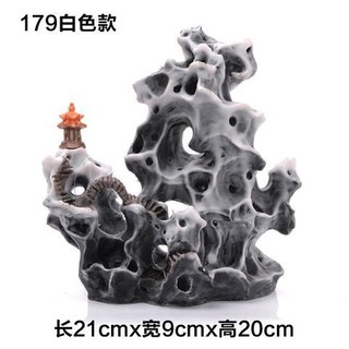 black and white fish tank decorations