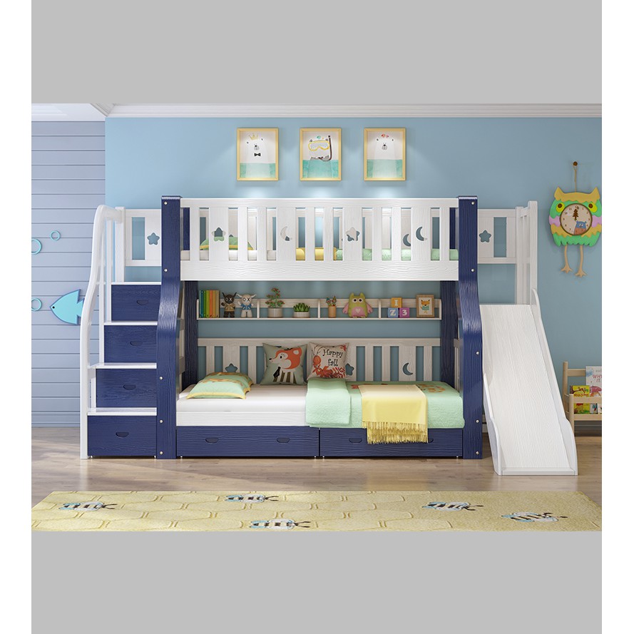 Bunk Bed Children Child King Queen Size, Toddler Bunk Bed With Slide
