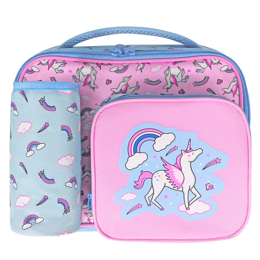 girls lunch bag with bottle