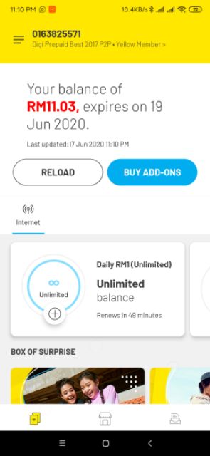 Digi Daily Rm1 Unlimited Data Shopee Malaysia