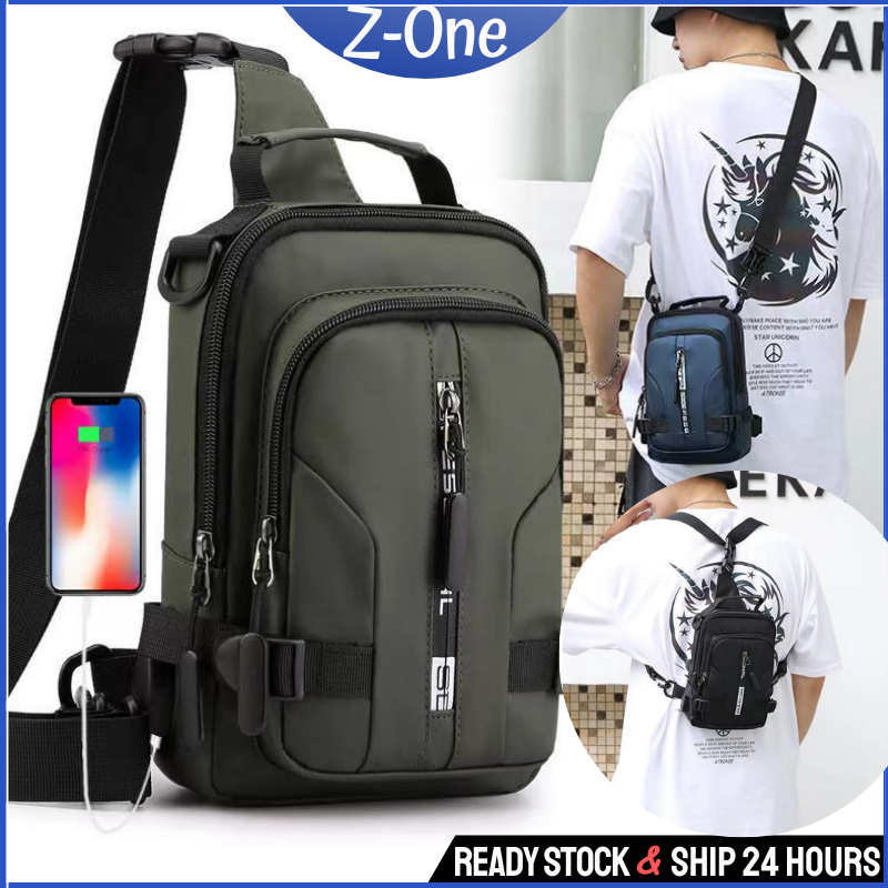 PSB79 Z-One Men Chest bag Men backpack Men cross body bag Bag men Bag lelaki Waist bag Wallet men Men nylon bag