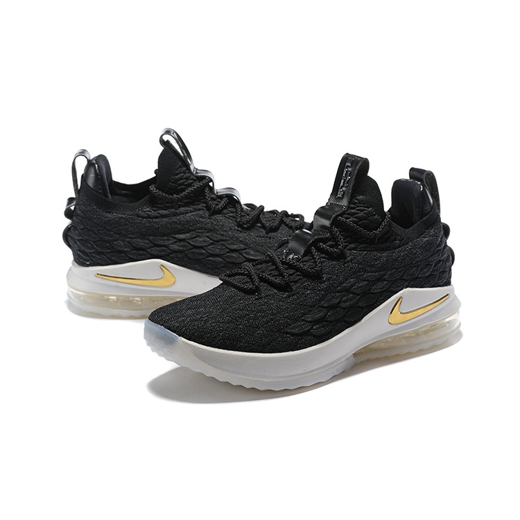 nike lebron 15 low black metallic gold
