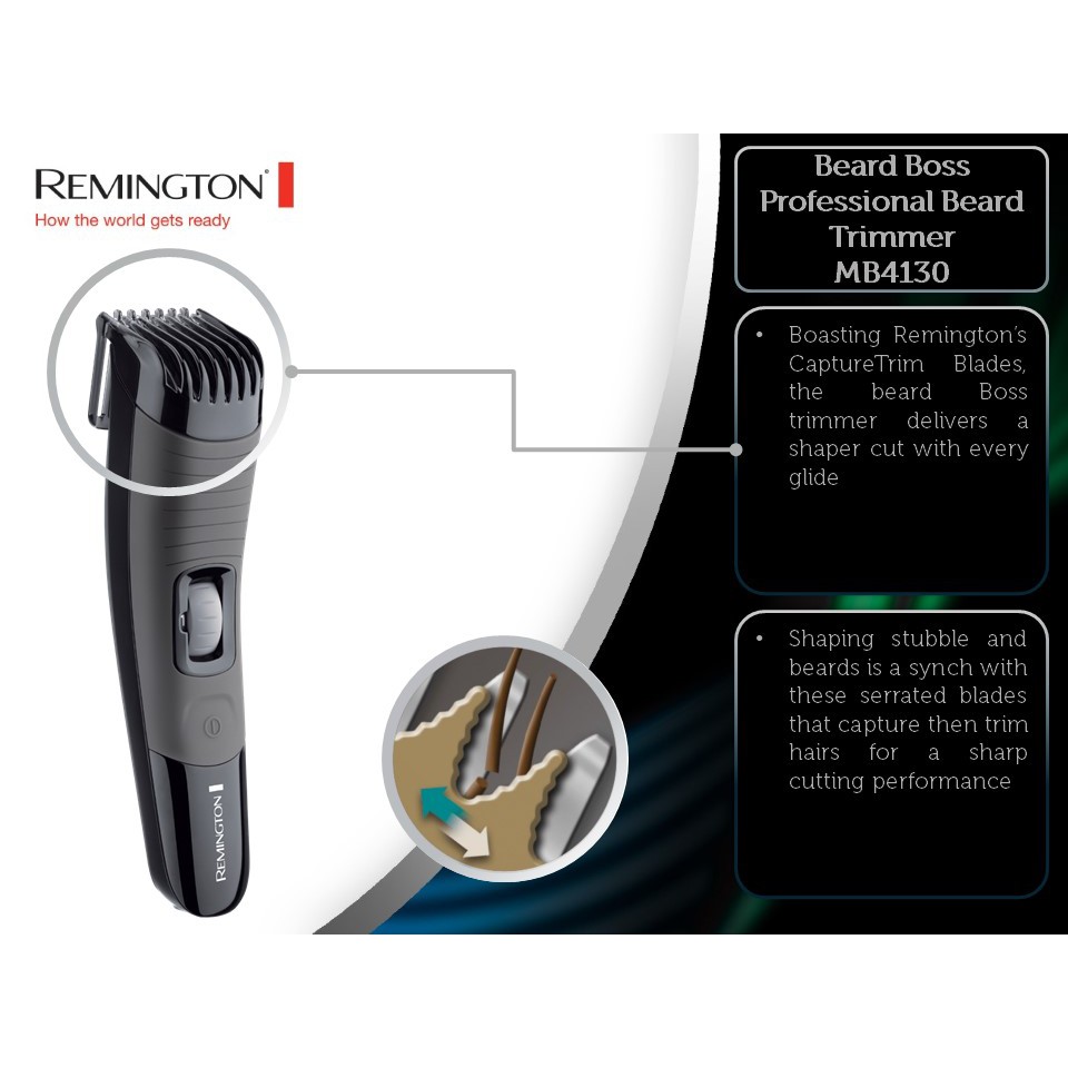remington beard boss pro beard grooming trimmer mb4130
