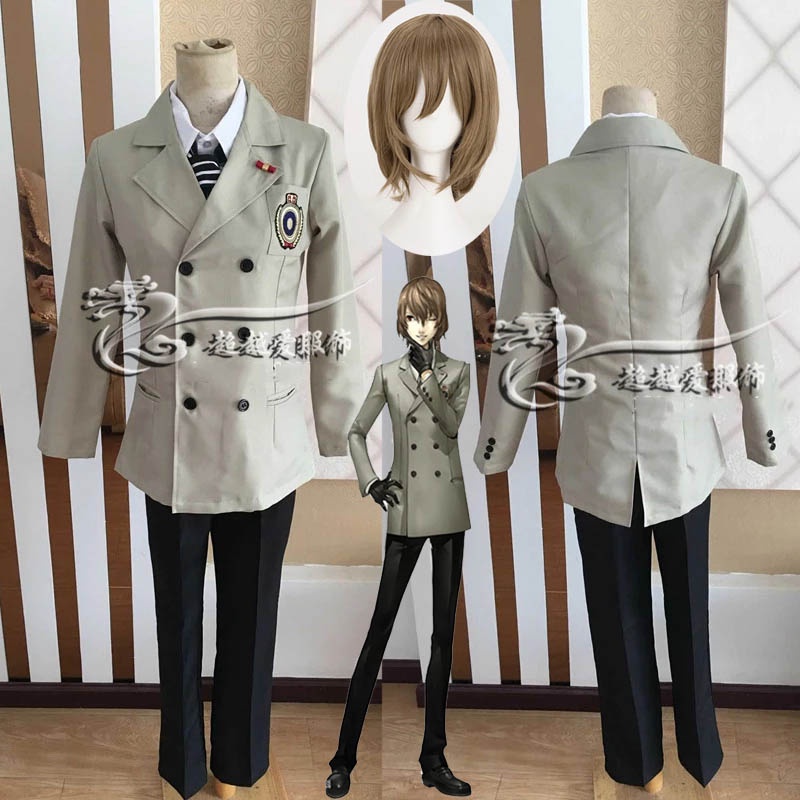 2020 Anime Persona 5 P5 Goro Akechi School Uniform Suit Cosplay Costume ...