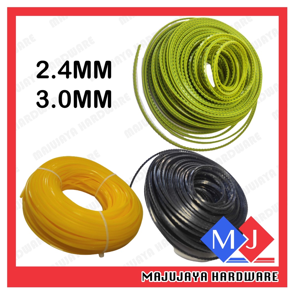 SENCO Grass Cutter Nylon Trimmer Line Tali Mesin Rumput 2.4mm/3.0mm 割草绳 350 METER 1KG 1lbs Tali Potong Rumput