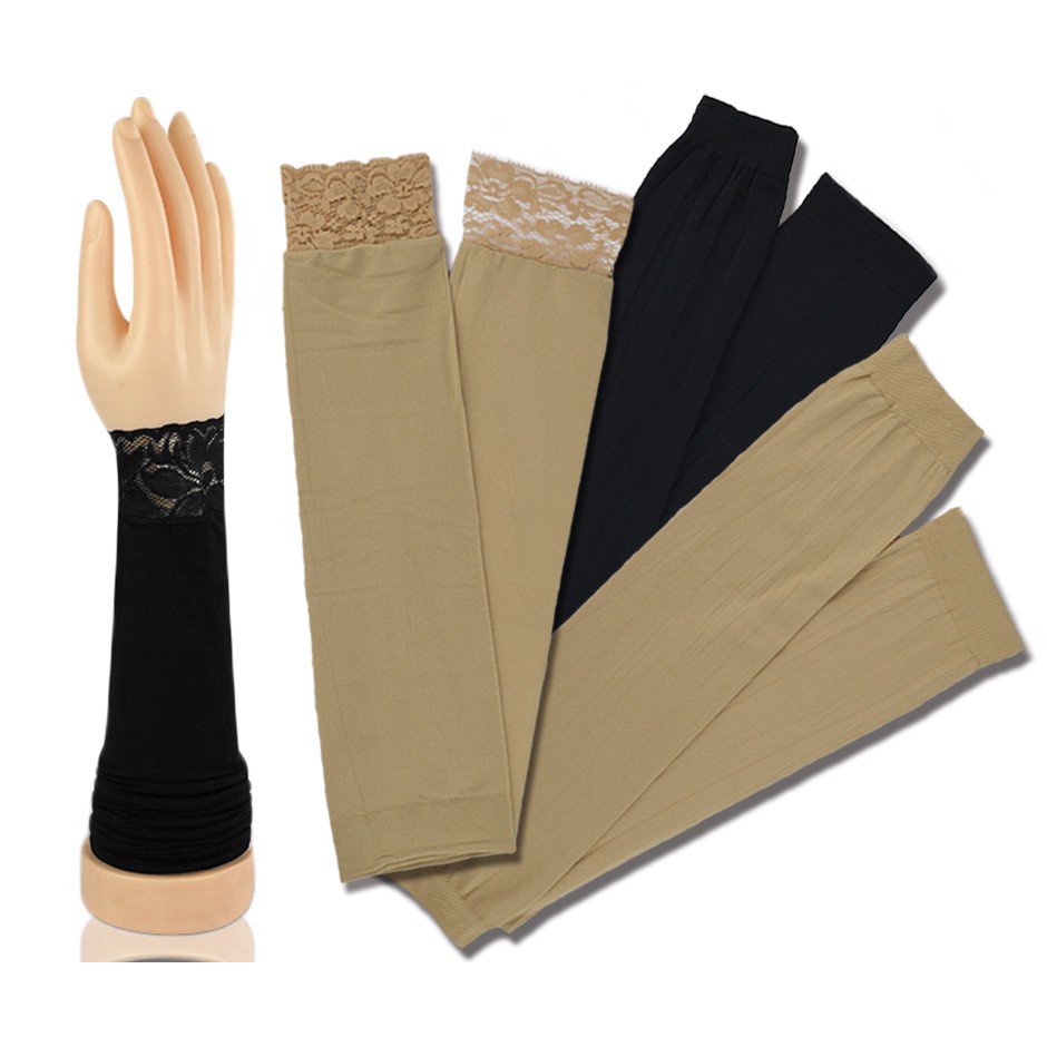 Masterpolo High Quality Lace Plain Handsocks Sarung Lengan Aurat Muslimah Kain Berkualiti Selesa Dipakai