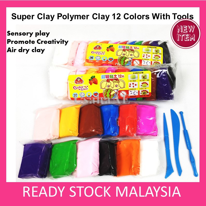 coloured air dry clay